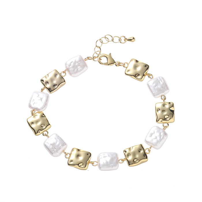 GOLD PLATED PEARL BRACELET B1716