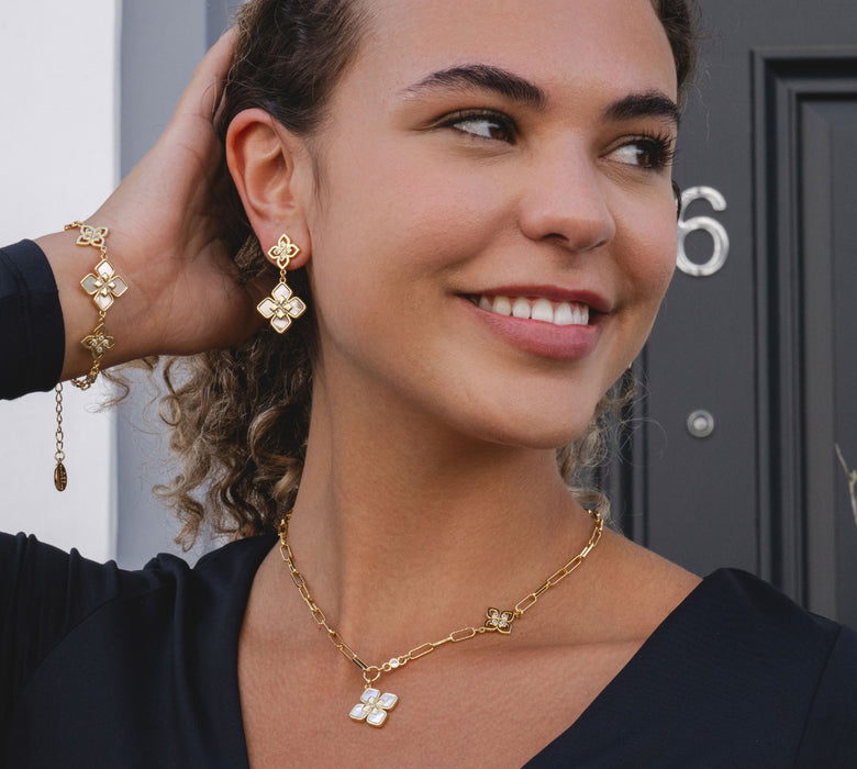 GOLD PLATED BRACELET WITH CUBIC ZIRCONIA STONES B1860GOLD