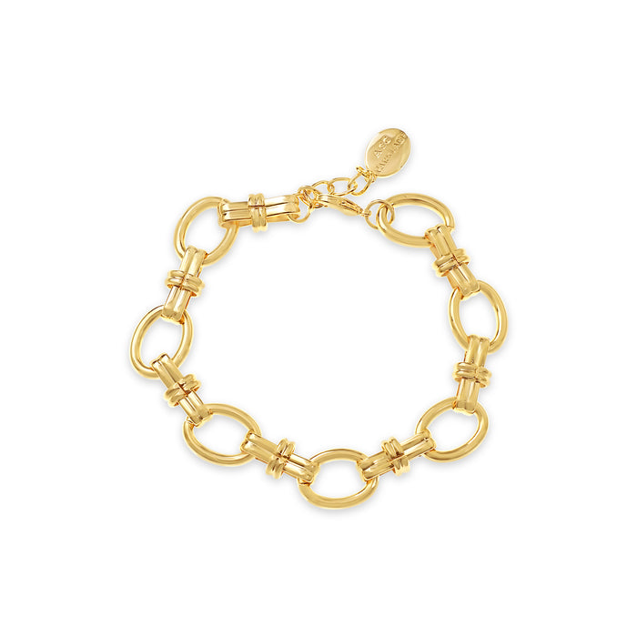14K GOLD PLATED BRACELET .B2166GOLD WITH A FREE GIFT BOX.