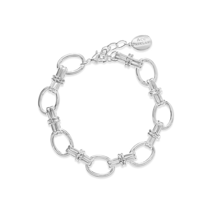 SILVER PLATED BRACELET .B2166SILVER WITH A FREE GIFT BOX.