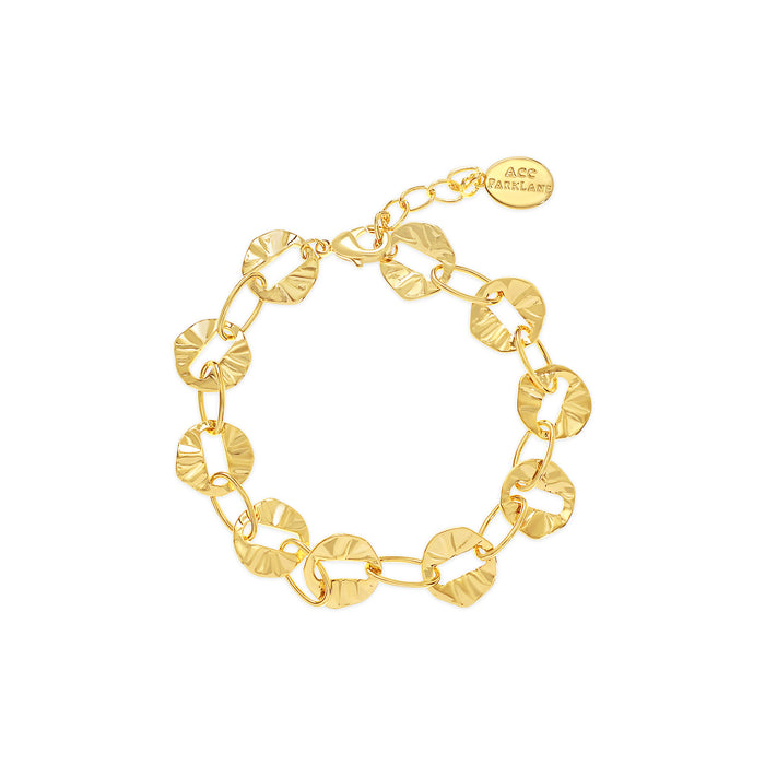 14K GOLD PLATED BRACELET .B2169GOLD WITH A FREE GIFT BOX.