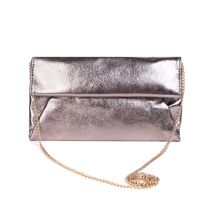 BAG58PEWTER ENVELOPE BAG