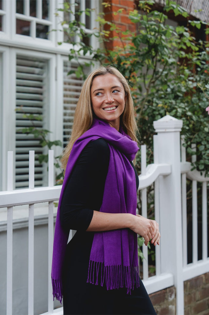 Celine Scarf colour DEEP PURPLE - PAS64 — Accessories by