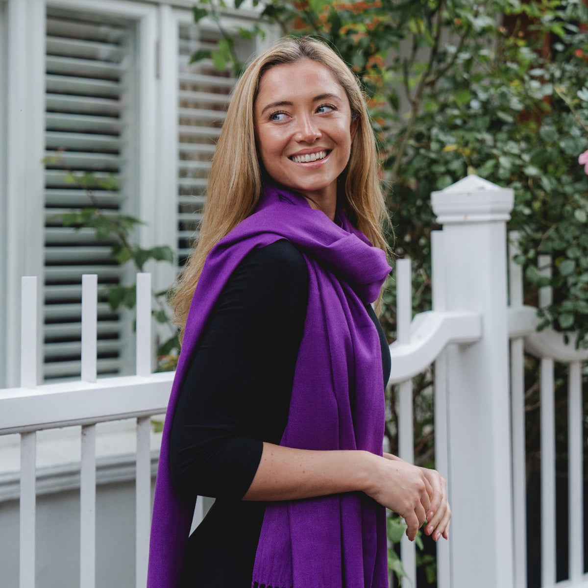 Celine Scarf colour DEEP PURPLE - PAS64 — Accessories by Park Lane