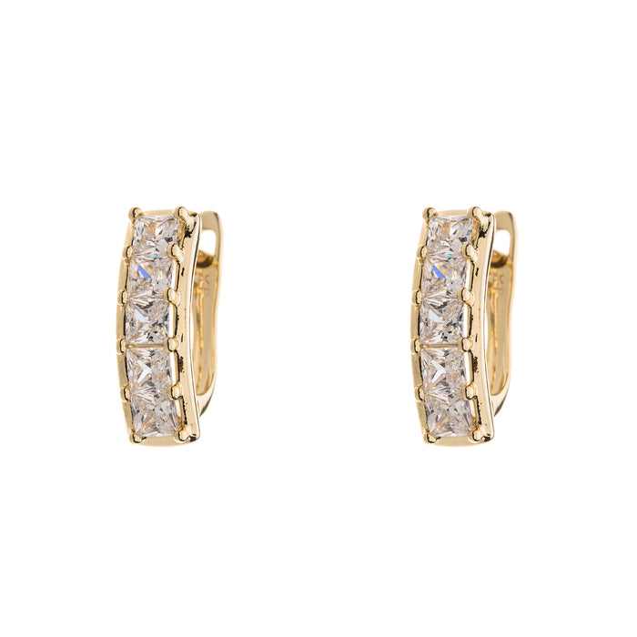 Gold Plated Cubic Zirconia Earrings E1508