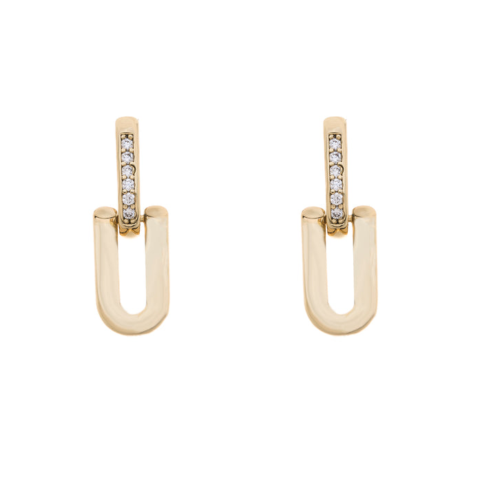 Gold Plated Cubic Zirconia Earrings E1510