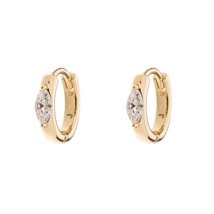 Gold Plated Cubic Zirconia Earrings E1511