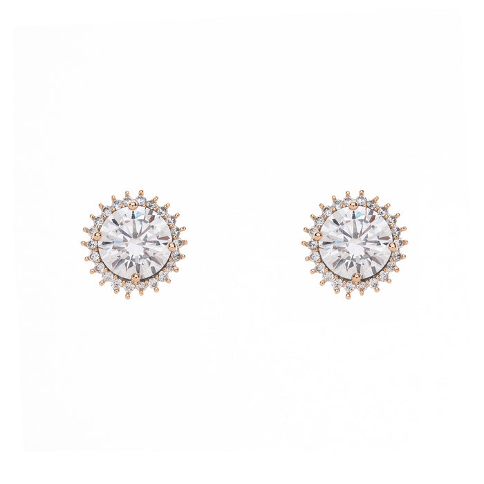 Rhodium Plated Cubic Zirconia Earrings E1515