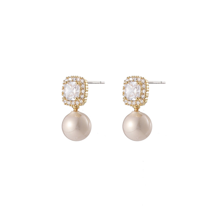 GOLD PLATED PEARL EARRINGS E1616