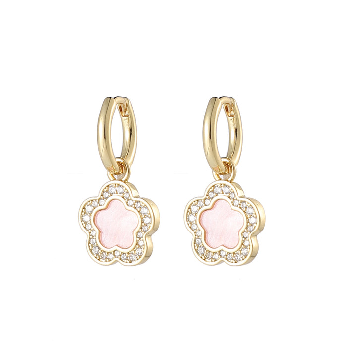 GOLD PLATED  EARRINGS WITH CUBIC ZIRCONIA STONES E1759