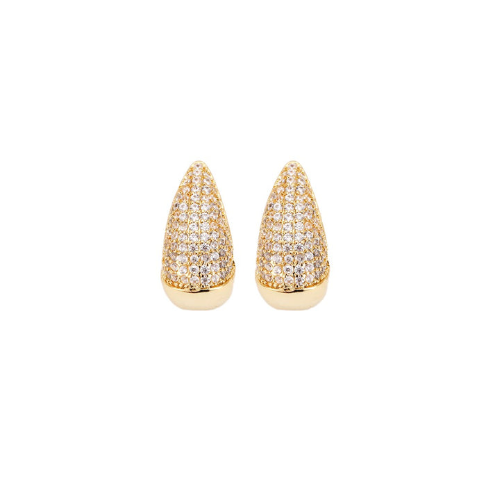 GOLD PLATED CUBIC ZIRCONIA EARRINGS E1838