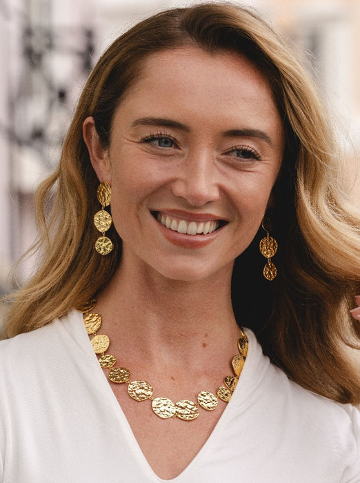 GOLD PLATED  EARRINGS E1933 WITH A FREE GIFT BOX