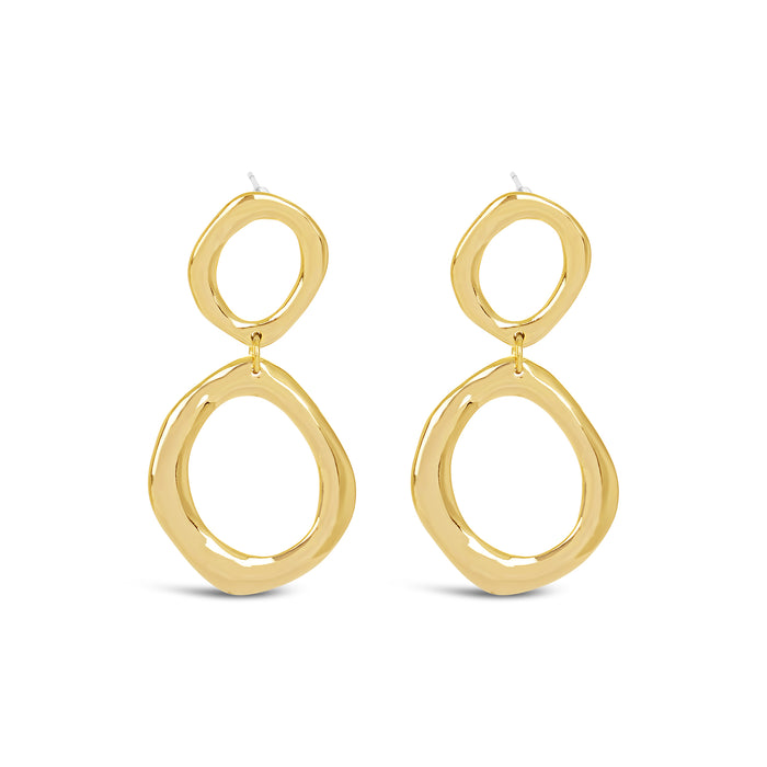 14k GOLD  PLATED EARRINGS E2159 WITH A FREE GIFT BOX