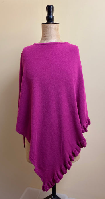 Lara' our Cashmere Mix Poncho in Fuchsia LARA - FUCHSIA