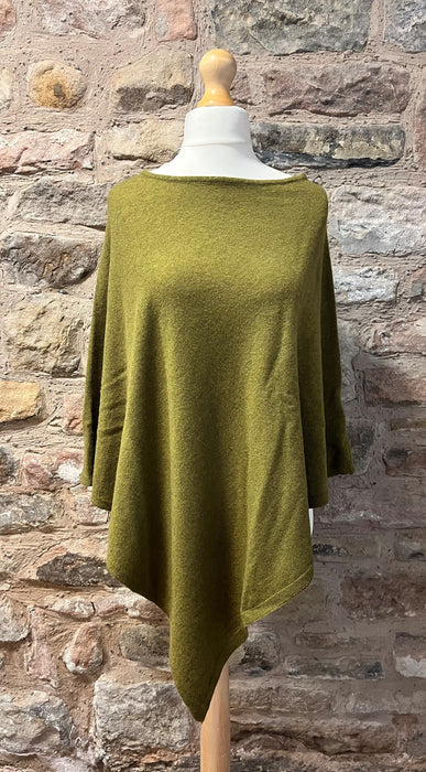 Mia' our Cashmere Mix Poncho in Olive MIA - OLIVE