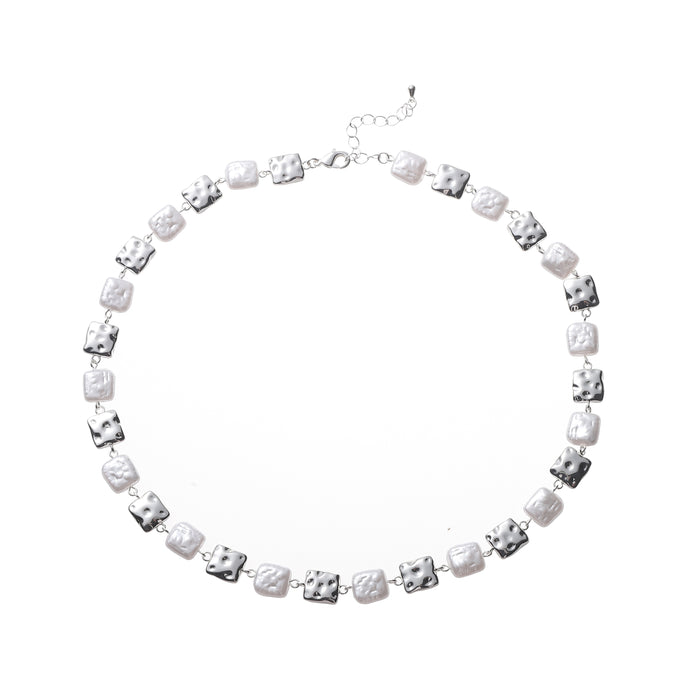 SILVER PLATED PEARL NECKLACE N1717