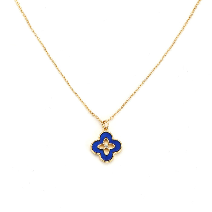 GOLD PLATED NECKLACE WITH CUBIC ZIRCONIA STONES N1771