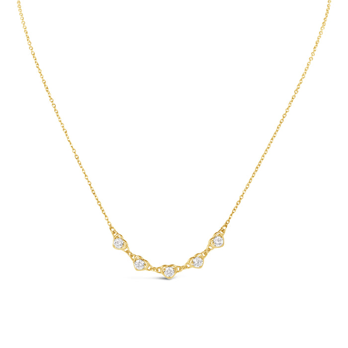 GOLD PLATED NECKLACE WITH CUBIC ZIRCONIA STONES N1850
