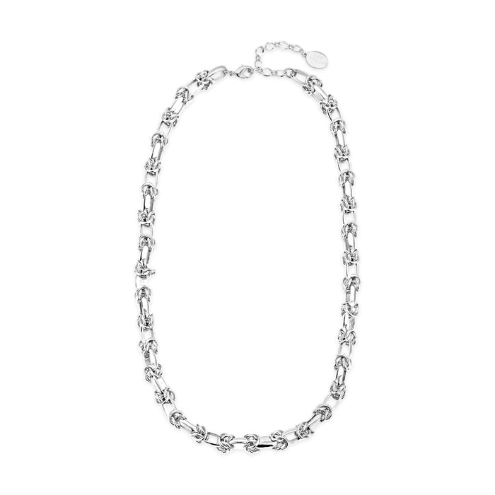 RHODIUM PLATED NECKLACE N1869RHODIUM