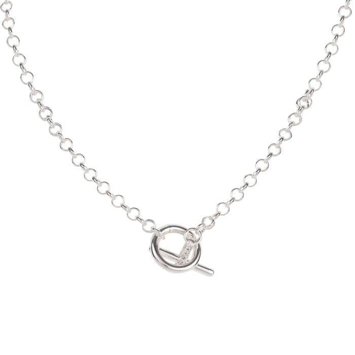 RHODIUM PLATED NECKLACE N1915RHODIUM