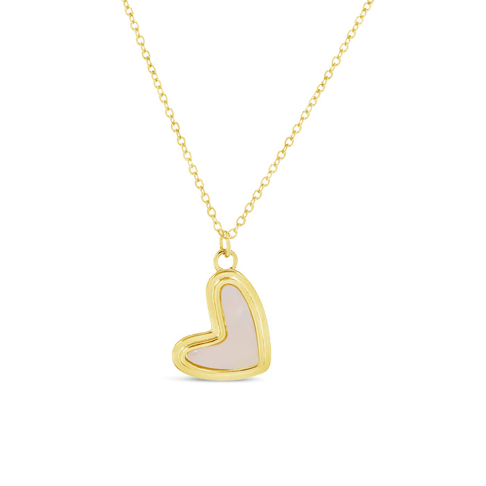 18K GOLD PLATED NECKLACE  WITH MOTHER OF PEARL.WITH A FREE GIFT BOX.N2022GOLD