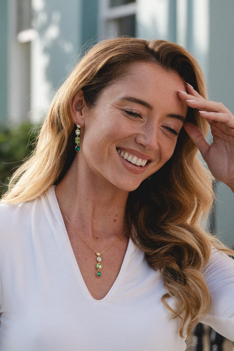 18K GOLD PLATED NECKLACE WITH A FREE GIFT BOX.N2028CHAMPAGNE