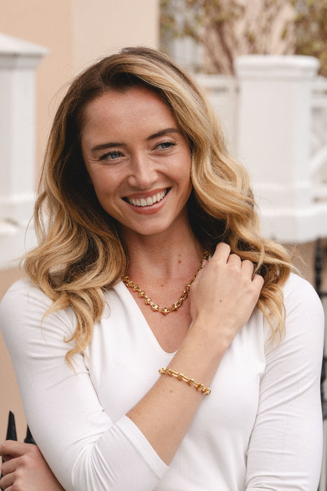 14K GOLD PLATED NECKLACE WITH A FREE GIFT BOX.N2037GOLD