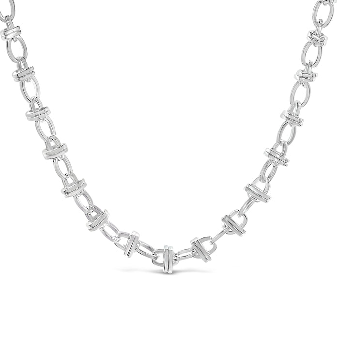 SILVER PLATED NECKLACEWITH A FREE GIFT BOX.N2037SILVER