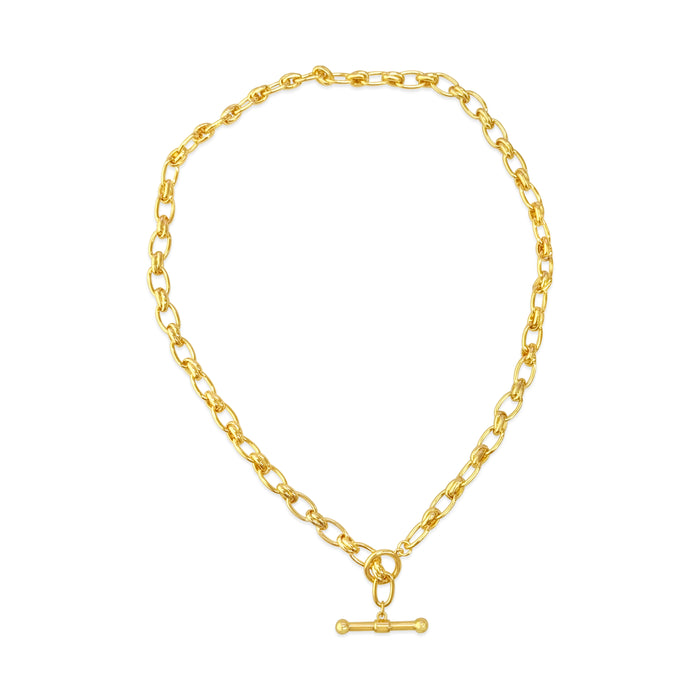 14K GOLD PLATED NECKLACE WITH A FREE GIFT BOX.N2043