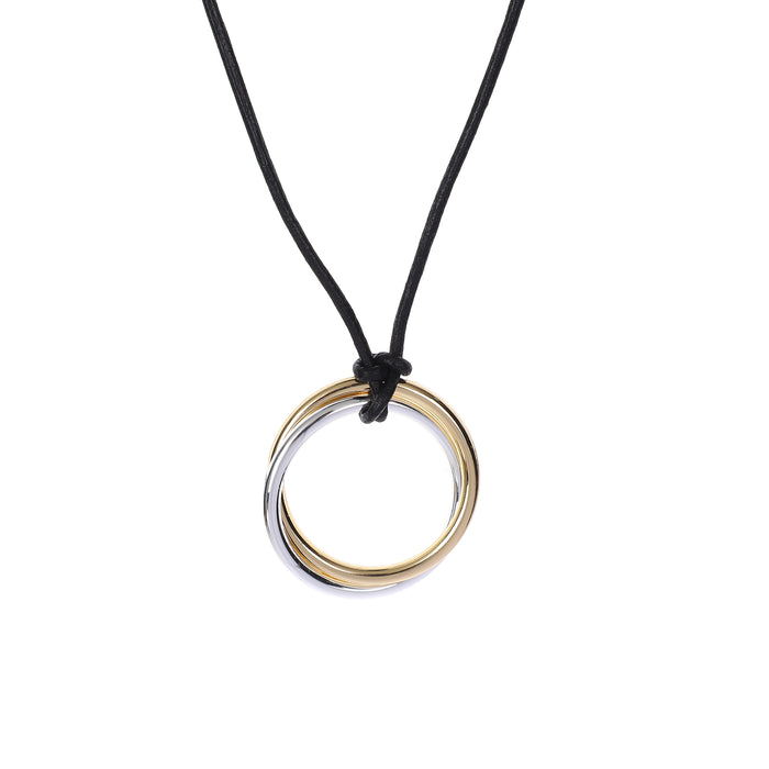 14K GOLD AND SILVER PLATED NECKLACE .N2157 WITH A FREE GIFT BOX