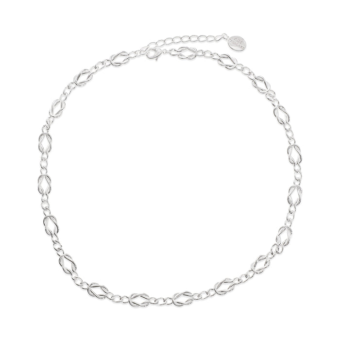 SILVER  PLATED NECKLACE .N2167SILVER WITH A FREE GIFT BOX
