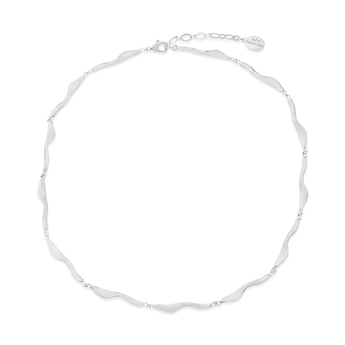 SILVER PLATED NECKLACE .N2170 WITH A FREE GIFT BOX
