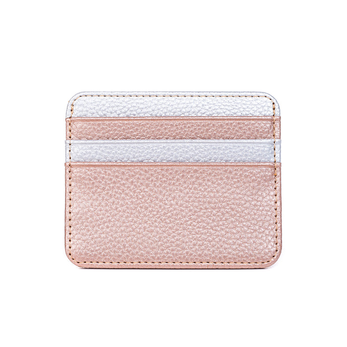 PACK OF 2 - PR18 ROSE GOLD AND SILVER CARD HOLDER