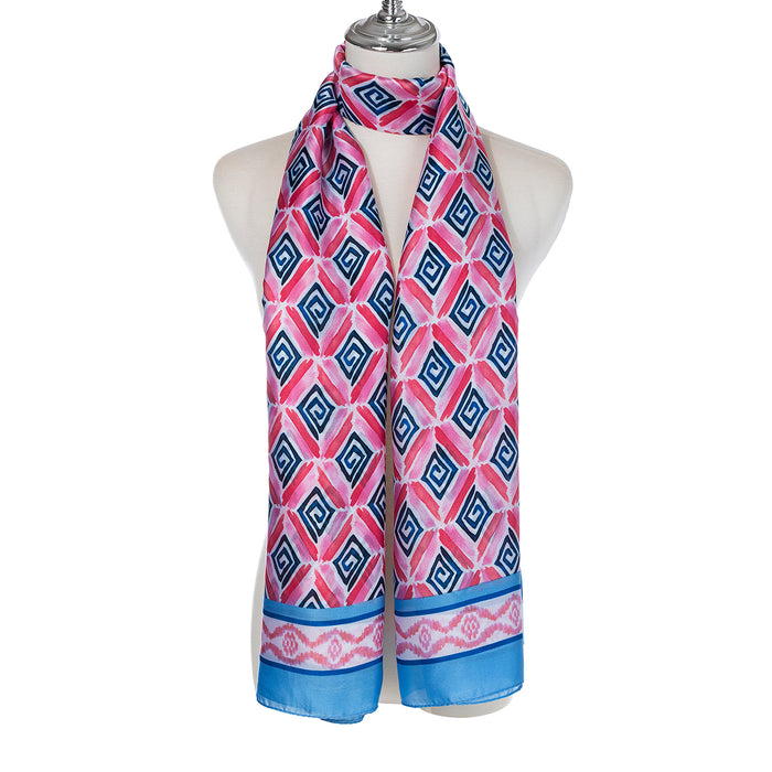 BLUE/PINK SCARF SC1735BLUE/PINK