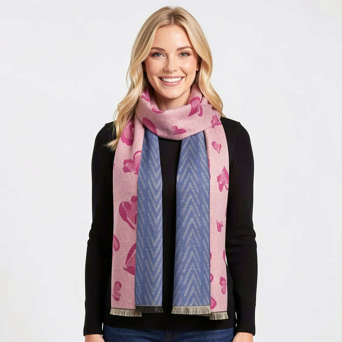 SCARF SC1798DENIM/PINK